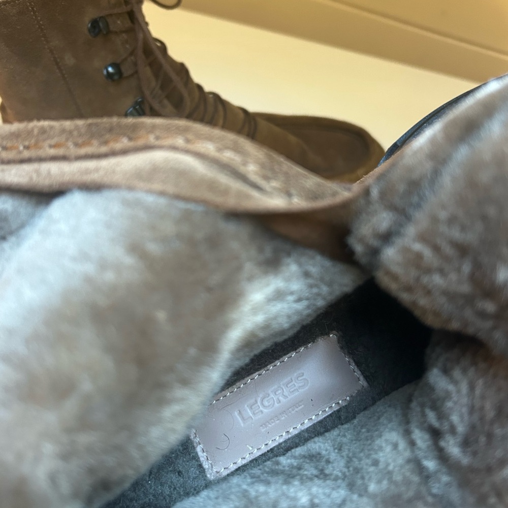 Legres College Brown Suede Lace-Up Boots, size EU40, US 9.5 - Picture 4 of 4